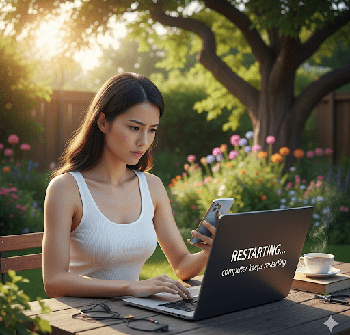 komputer restart sendiri